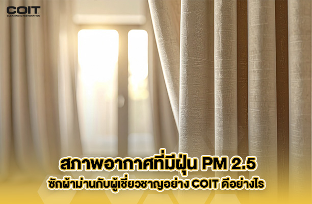 สภาพอากาศที่มีฝุ่น PM 2.5 ซักผ้าม่านกับผู้เชี่ยวชาญอย่าง Coit ดีอย่างไร