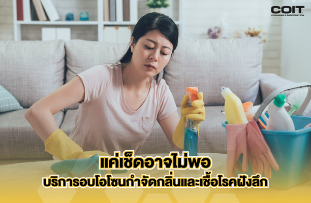 แค่เช็ดอาจไม่พอ บริการอบโอโซนกำจัดกลิ่นและเชื้อโรคฝังลึก